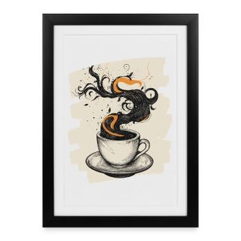 Coffee Coffee Coffee Lovers - Framed poster (27 × 37 cm) - black - Front