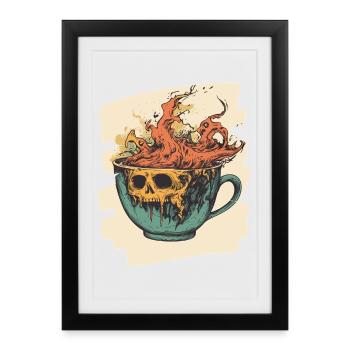 Coffee Coffee Coffee Lovers - Framed poster (27 × 37 cm) - black - Front