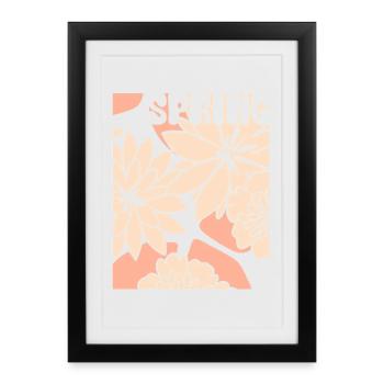 Fleurs - Printemps - Fleurs - Affiche encadrée (27 × 37 cm) - noir - Devant