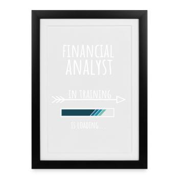 Financial Analyst in Education Profession Gift - Framed poster (27 × 37 cm) - black - Front