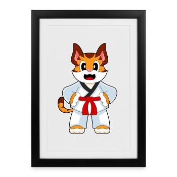 Tiger Karate Arts Martiaux - Affiche encadrée (27 × 37 cm) - noir - Devant