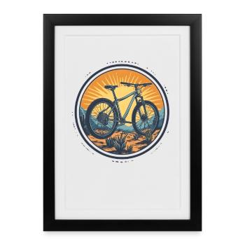 Cyclist - Framed poster (27 × 37 cm) - black - Front
