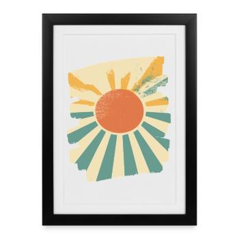 Summer Sunset - Framed poster (27 × 37 cm) - black - Front