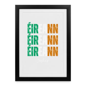 Flag of Ireland, Irish Pride - Framed poster (27 × 37 cm) - black - Front