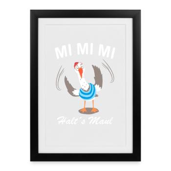 MI Mi Mi Tais-toi - Affiche encadrée (27 × 37 cm) - noir - Devant
