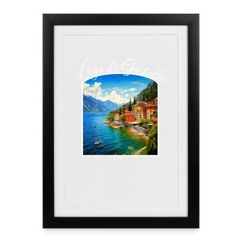 Gardasee, Lago di Garda - Gerahmtes Poster (27 × 37 cm) - Schwarz - Vorne