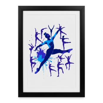 Dancing Ballet4 - Framed poster (27 × 37 cm) - black - Front