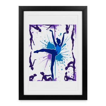 Gymnastique Gymnastique Acrobatie Gymnastique artistique - Affiche encadrée (27 × 37 cm) - noir - Devant