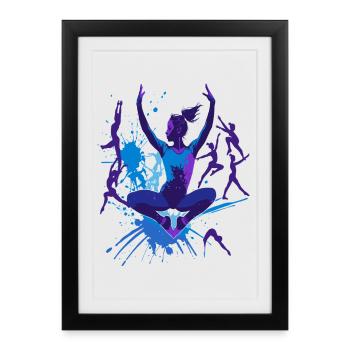 Gymnastique Gymnastique Acrobatie Gymnastique artistique - Affiche encadrée (27 × 37 cm) - noir - Devant