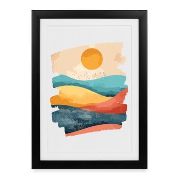 Summer Sun - Framed poster (27 × 37 cm) - black - Front