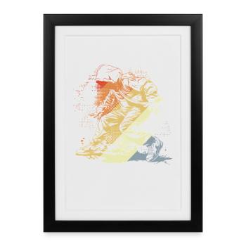 Breakdancer Vintage Look - Affiche encadrée (27 × 37 cm) - noir - Devant