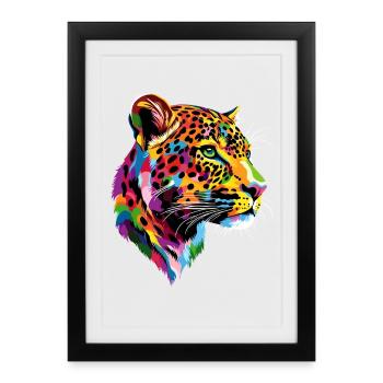 Leopard Panther Big Cat Cat Panther Leopard - Framed poster (27 × 37 cm) - black - Front