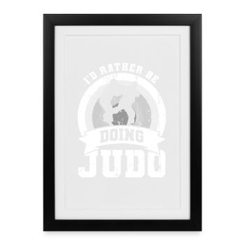 Dicton de judo - Affiche encadrée (27 × 37 cm) - noir - Devant