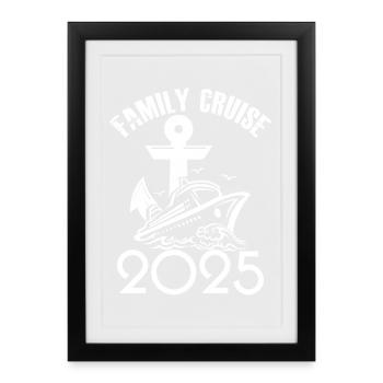 Family cruise 2025 - Framed poster (27 × 37 cm) - black - Front