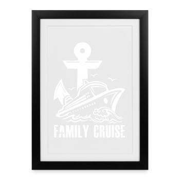 Family cruise - Framed poster (27 × 37 cm) - black - Front
