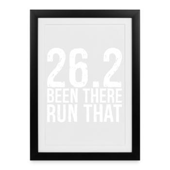 26 y sont allés, courent ça - Affiche encadrée (27 × 37 cm) - noir - Devant