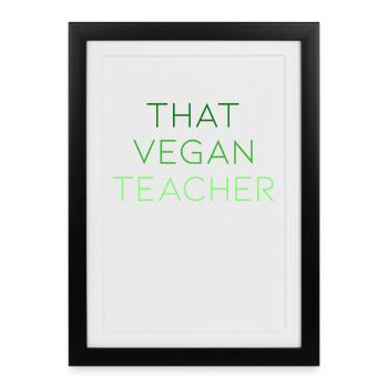 Ce professeur végétalien - Affiche encadrée (27 × 37 cm) - noir - Devant