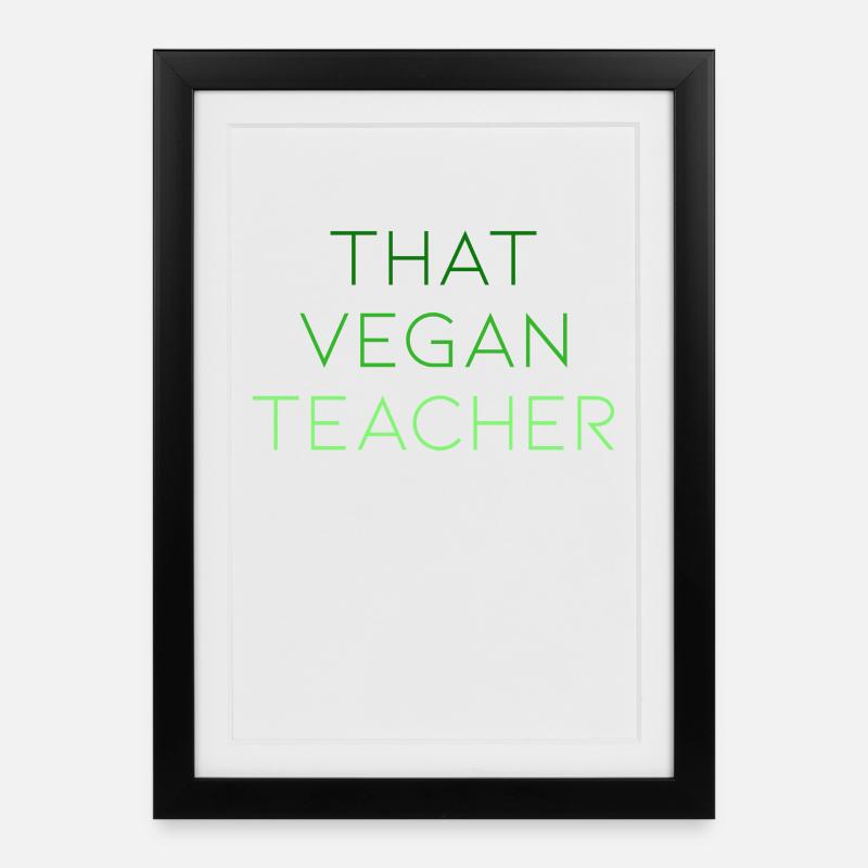 Ce professeur végétalien - Affiche encadrée (27 × 37 cm) - noir