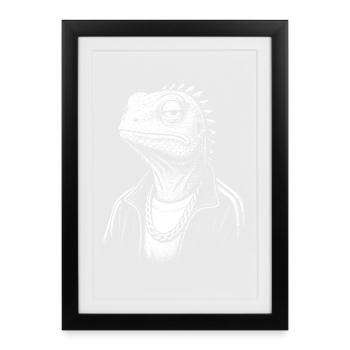 Street-Style Lizard - Framed poster (27 × 37 cm) - black - Front