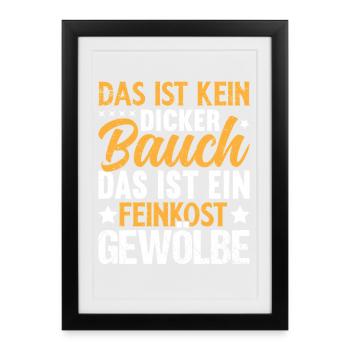 Humorous saying about the belly - Framed poster (27 × 37 cm) - black - Front
