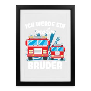 Annonce de la progéniture | Je serai un grand frère en 2027 - Affiche encadrée (27 × 37 cm) - noir - Devant