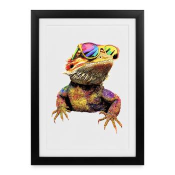 Bearded Dragon Lizard Bearded Dragon Cute Bearded Dragons - Framed poster (27 × 37 cm) - black - Front