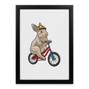 Vélo Rabbit - Affiche encadrée (27 × 37 cm) - noir - Devant