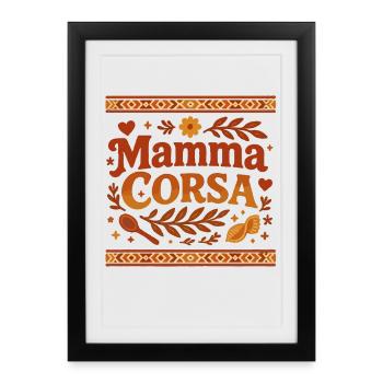 Mamma Corsa - Affiche encadrée (27 × 37 cm) - noir - Devant