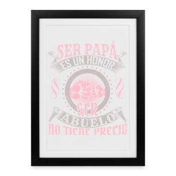 Conception de t-shirt cadeau personnalisé pour la fête des pères - Affiche encadrée (27 × 37 cm) - noir - Devant