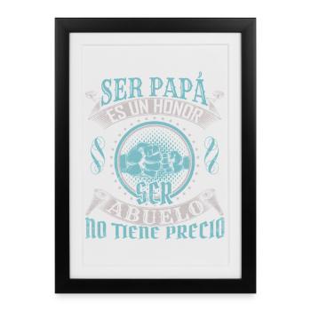 Honorer la conception d’un t-shirt personnalisé des pères - Affiche encadrée (27 × 37 cm) - noir - Devant