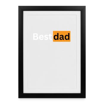 Meilleur papa Meilleur papa - Affiche encadrée (27 × 37 cm) - noir - Devant
