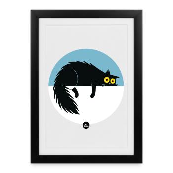 Mode de surveillance paresseuse - Affiche encadrée (27 × 37 cm) - noir - Devant