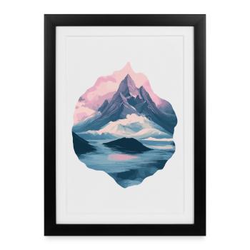 Mountains Climbing Climbers Hiking - Framed poster (27 × 37 cm) - black - Front