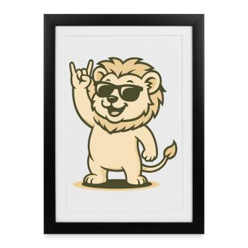 Rock 'n' Roar - Framed poster (27 × 37 cm) - black - Front