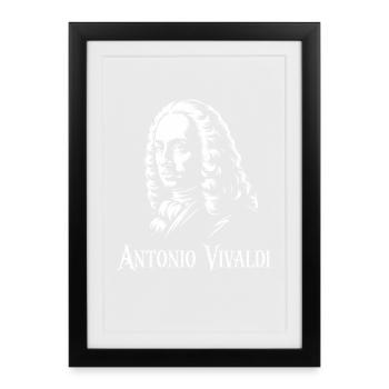 Antonio Vivaldi Composer Classical Music - Framed poster (27 × 37 cm) - black - Front