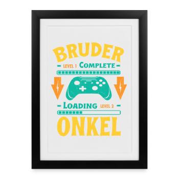 Je vais inviter l’accouchement de l’oncle en 2026 - Affiche encadrée (27 × 37 cm) - noir - Devant