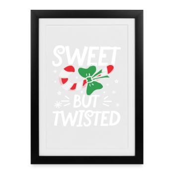 Sweet but twisted - Gerahmtes Poster (27 × 37 cm) - Schwarz - Vorne