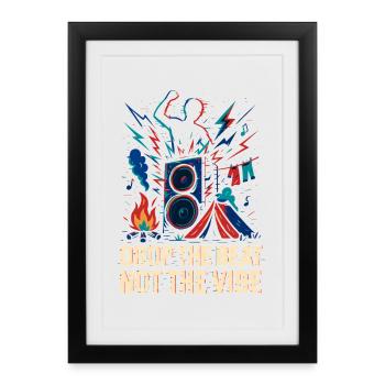  Drop the Beat, Not the Vibe - Framed poster (27 × 37 cm) - black - Front