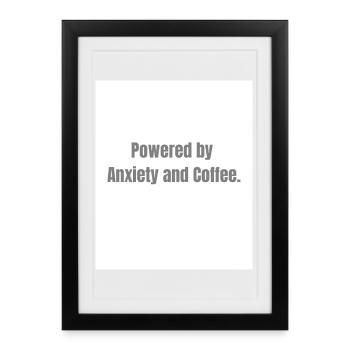 Anxiety + Coffee – Survival Combo - Framed poster (27 × 37 cm) - black - Front
