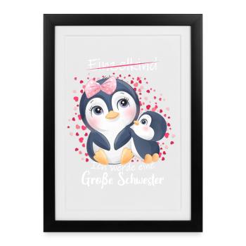 Announcing offspring I'm going to be a big sister in 2027 - Framed poster (27 × 37 cm) - black - Front