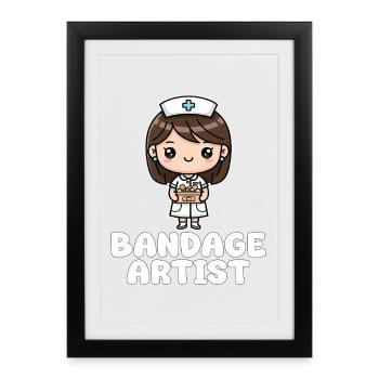 BANDAGE ARTIST - NURSE GIFT - Framed poster (27 × 37 cm) - black - Front