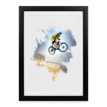 Surfez sur la chute - Affiche encadrée (27 × 37 cm) - noir - Devant