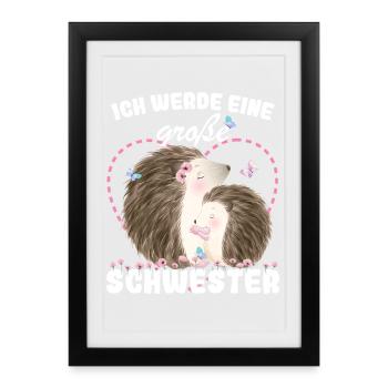 Announcing offspring I'm going to be a big sister in 2027 - Framed poster (27 × 37 cm) - black - Front