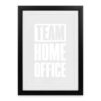 Équipe Home Office Entreprise en ligne Affilié - Affiche encadrée (27 × 37 cm) - noir - Devant