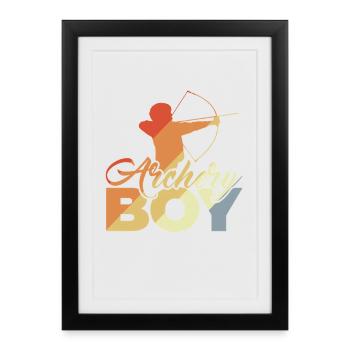 Archer boy - Framed poster (27 × 37 cm) - black - Front