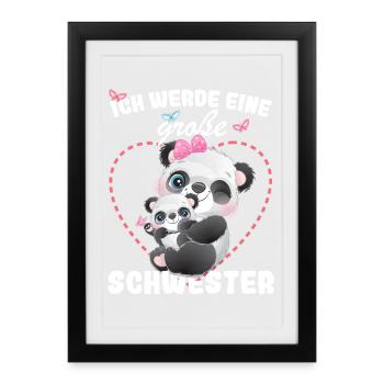 Announcing offspring I'm going to be a big sister in 2027 - Framed poster (27 × 37 cm) - black - Front