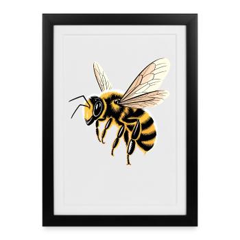 bees beekeeper honey beekeeper bees cute bee - Framed poster (27 × 37 cm) - black - Front