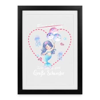 Announcing offspring I'm going to be a big sister in 2027 - Framed poster (27 × 37 cm) - black - Front
