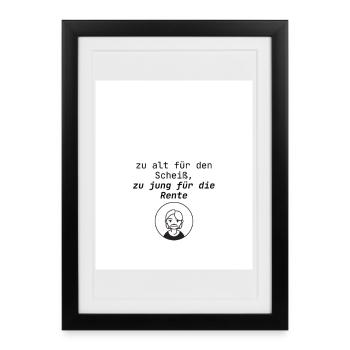 Age Sayings Humor Design - Framed poster (27 × 37 cm) - black - Front