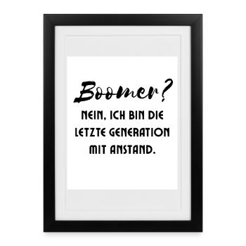 Generation with Style Saying - Framed poster (27 × 37 cm) - black - Front